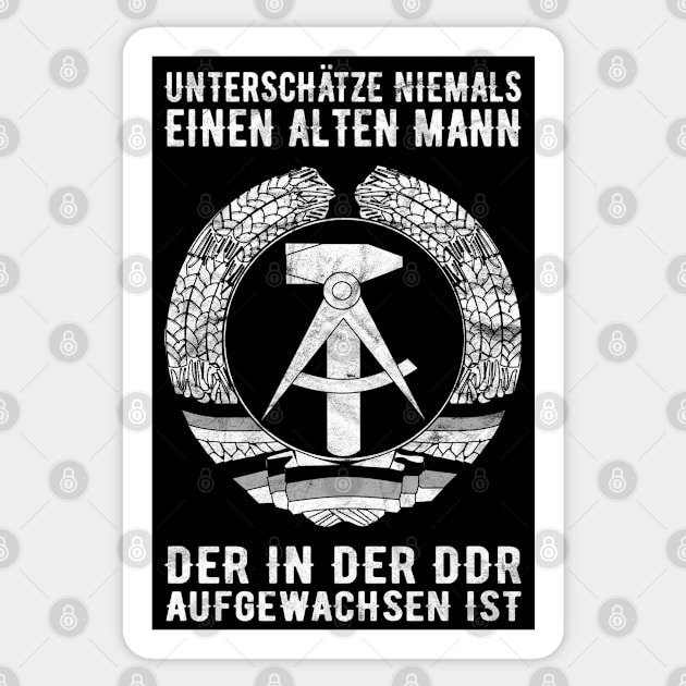 DDR Zeiten Ostalgie Mann Ostdeutschland Osten Ossi Sticker by auviba-design